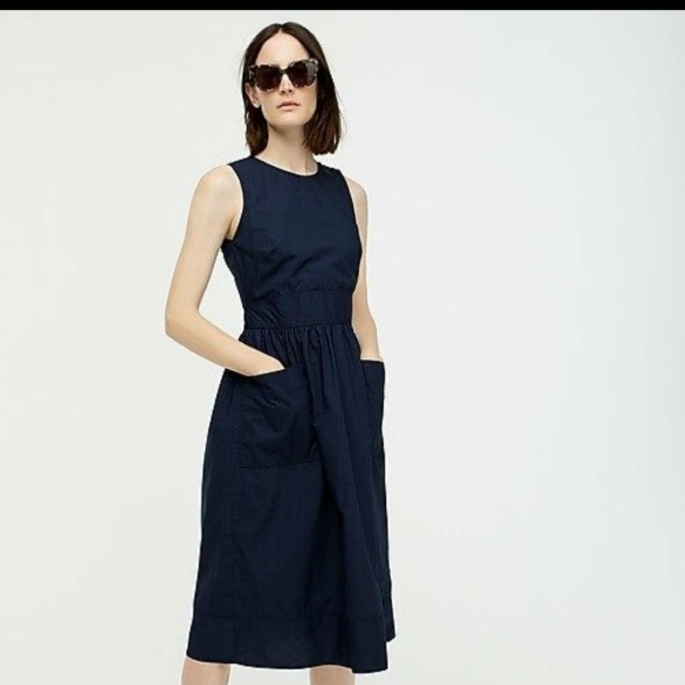 J. Crew Poplin Apron Dress